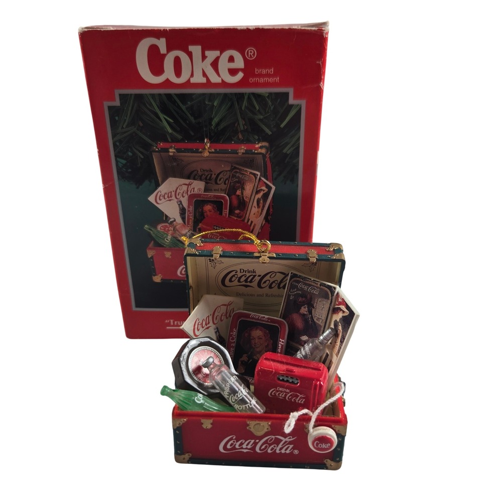 Coca Cola Ornament Trunk Full of Treasure 1995 Collector Edition Limited Vintage
